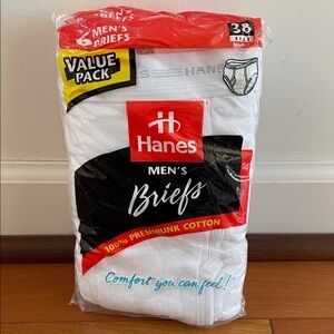Vintage 1997 Hanes Men's White Briefs Pack
